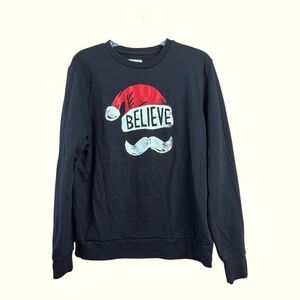 Old Navy Family Match Black 'Believe' Sweatshirt, Large
